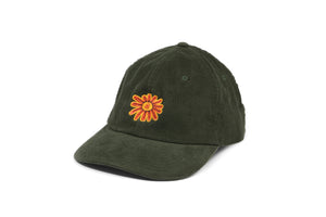 Flower Corduroy Cap Green